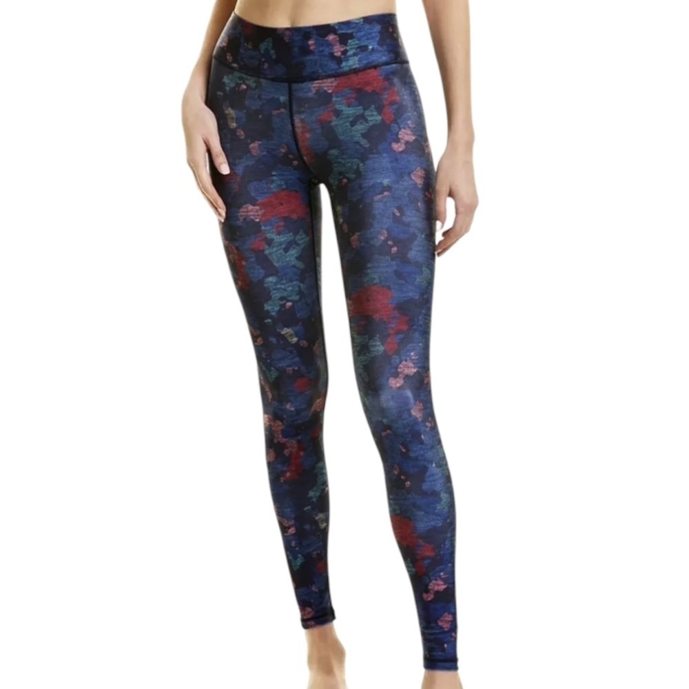 NWOT TEREZ High Waist Leggings Blue Abstract Size Large
